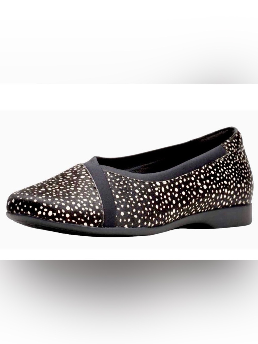 Clarks Leather Ballet Flats 8 shoes  Darcey Ease 2 Ortho comfort Pony Hair EUC